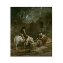 The Drinking trough: scene in Brittany (Oil painting)