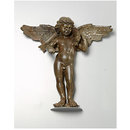 Winged putto with a fantastic fish (Statuette)