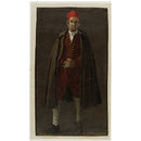 Oil painting - Study of a boatman in raingear