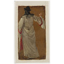 Oil painting - A Man in a White Domino Seen from Behind