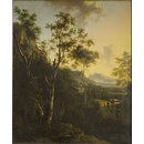 Rocky Landscape with Cattle and Figures (Oil painting)
