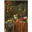 Still Life with Fruit, Lobster and Silver Vessels (Oil painting)