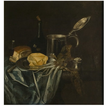 Oil painting - Still life with silver tankard Oil painting - Still life with silver tankard