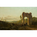 Oil painting - Oriental Landscape with Caravan