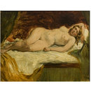 Study of a Nude Female Sleeping (Oil painting)