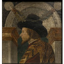 Tempura on spruce - Male Profile Bust
