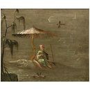 A Chinese Dignitary Riding a Fish (one of eleven panels with Chinoiserie decoration) (Oil painting) A Chinese Dignitary Riding a Fish (one of eleven panels with Chinoiserie decoration) (Oil painting)
