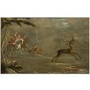 A Band of Tartar Horsemen Hunting an Elk (one of eleven panels with Chinoiserie decoration) (Oil painting) A Band of Tartar Horsemen Hunting an Elk (one of eleven panels with Chinoiserie decoration) (Oil painting)