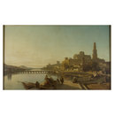 Oil painting - A view of the Torre del'Ora, Seville
