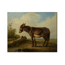 Oil painting - Landscape with donkey