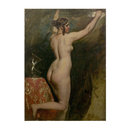 Standing Female Nude with Helmet (Oil painting)