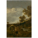 A Peasant driving a laden mule (Oil painting)