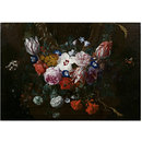 Flowers beneath a Cartouche; Garland of Flowers (Oil painting)