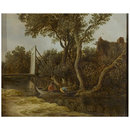 Landscape with Stream (Oil painting)