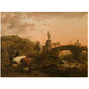 Landscape with cattle (Oil painting)
