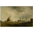 A Brisk Gale: A Dutch East-Indiaman Landing Passengers (Oil painting)