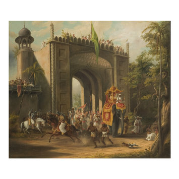 Oil painting - A State Procession in India