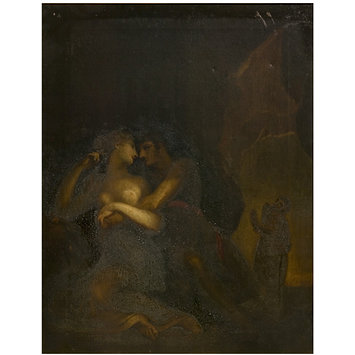Oil painting - The Poet Observing Nerea with Her New Lover in Her Grotto