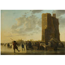 Oil painting - The Maas in Winter with the Huis Te Merwerde Oil painting - The Maas in Winter with the Huis Te Merwerde
