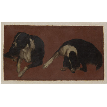 Oil painting - Two Studies of a Dog Oil painting - Two Studies of a Dog