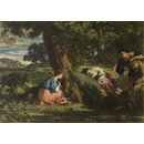 Cherries: a group of young women in a landscape (Oil painting)