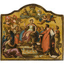 Allegorical Figures: Britannia Enthroned, surrounded by Concord, Learning and Religion overcoming Vice (panel from Royal State Coach for George I) (Panel)