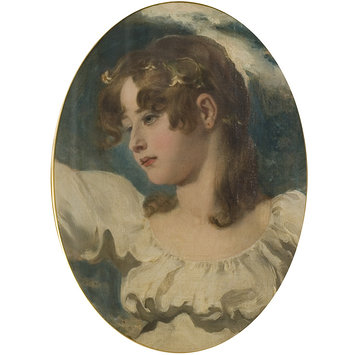 Oil painting - Innocence: head of a young girl