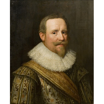 Oil painting - A Man wearing a ruff