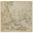 Actaeon Surprising Diana and her Nymphs (Drawing)