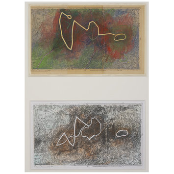 Mixed media - Map Walks Nos. 1 and 2 Mixed media - Map Walks Nos. 1 and 2