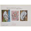 Drawing - Same diversion toward a systemic sketch; Endless edge hyphen on Austrian postcards
