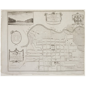 Print - A Plan of the Town of St Jago de la Vega, in the Island of Jamaica Print - A Plan of the Town of St Jago de la Vega, in the Island of Jamaica