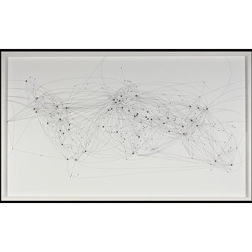 Print - Air Routes of the World (Day) Print - Air Routes of the World (Day)