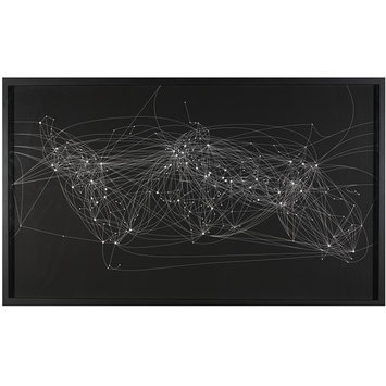 Print - Air Routes of the World (Night) Print - Air Routes of the World (Night)