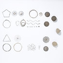 Elements of a filigree button