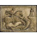 Saint George and the Dragon with two armorial reliefs (Relief)