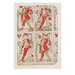 Print, Woodcut - Part of an uncut sheet of playing cards