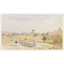 Jerusalem.  Mount Moriah The Site Of The Temple   now occupied by the Mosque of Omar (Watercolour)
