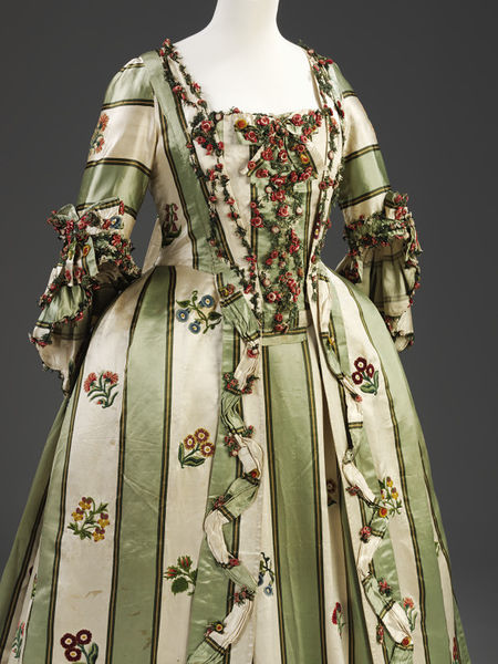 Gown with matching Stomacher, circa 1770-79