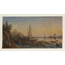 Harbour of Constantinople; Capriccio incorporating the Golden Horn, the Yeni Cami and the Süleymaniye (Watercolour)