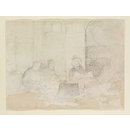 Drawing - The Egyptian Magician holding a seance with members of the European community in Cairo Drawing - The Egyptian Magician holding a seance with members of the European community in Cairo