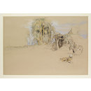 Rural Scene in Upper Egypt, on the banks of the Nile; Saqiya, Upper Egypt (Watercolour)