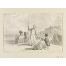 Encampment with men in Oriental dress and camels, probably Giza (Drawing) Encampment with men in Oriental dress and camels, probably Giza (Drawing)