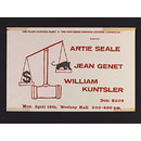 The Black Panther Party & the New Haven Panther Defense Committee present: Artie Seale, Jean Genet, William Kunstler (Poster)