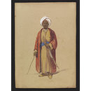 A Nubian selling Canes; An Arab (Watercolour)