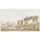 Interior of the Palace of Priam, Alexandria Troas (Watercolour)