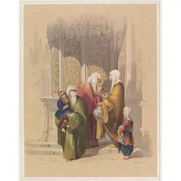 Watercolour - Women at a Sebil or Street-Fountain Watercolour - Women at a Sebil or Street-Fountain