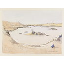 Looking up the Nile, south of Aswan (Watercolour)