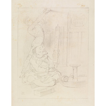 Drawing - Harlequin Goschen; Or The Crafty Khedive And The Collapsing Candle Drawing - Harlequin Goschen; Or The Crafty Khedive And The Collapsing Candle