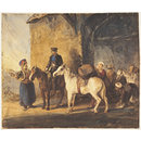 Travellers departure from a Caravanserai (Watercolour) Travellers departure from a Caravanserai (Watercolour)